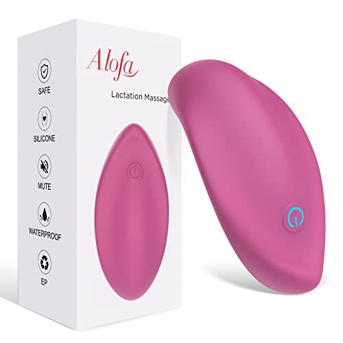 Lactation Massager, Breastfeeding Support Breast Massager Improve Milk Flow, Waterproof 10 Modes USB Magnetic Charging