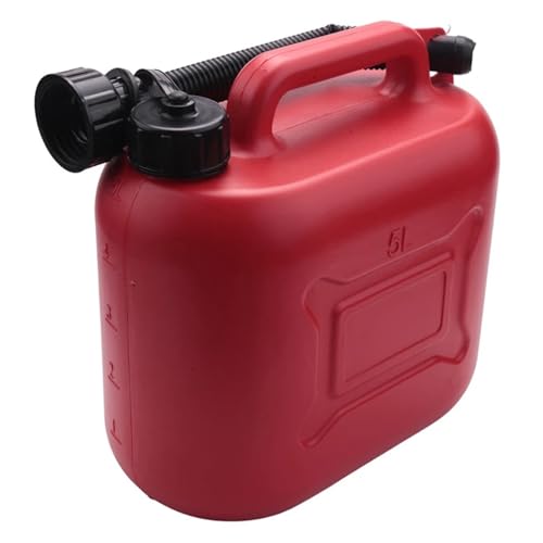 NADCFN Depósito de Combustible Tanque de Combustible para automóvil de 5 litros,Tanque de Gasolina de plástico con Tubo Bidón de Gasolina