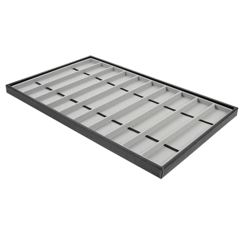 Plateau rangement montres et bijoux 10 compartiments Yardwe 16x10x0.8 pouces MDF