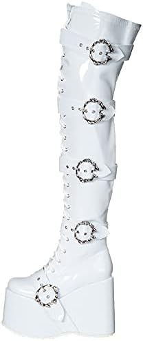 Ellie Shoes Women's Platform Over The Knee Boot 500-KAMORA-WHT-12, White, 12 | Image 7