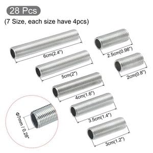#US 84pack Lamp Pipe with Lock Nuts Teeth Washers 1/8IP Thread Fasteners Assortment