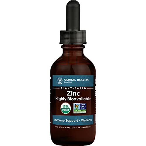 Global Healing Selenium And Zinc Kit - Organic Liquid Supplement Drops For Skin Health, Normal Cell Growth & Vegan Antioxidants To Support Thyroid And Immune System Booster - 2 Fl Oz, 60 Capsules #TOP2