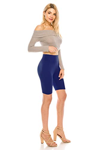 Image of ALWAYS Women's High Waist Bike Shorts - Athletic Workout Tummy Control Stretch Running Yoga Pants