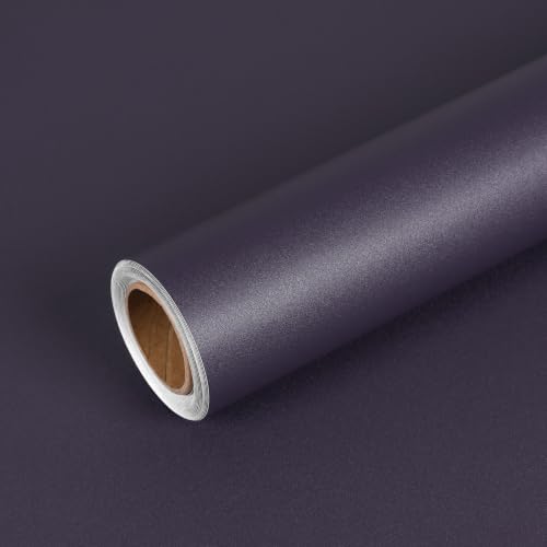 VEELIKE Dark Purple Peel and Stick Wallpaper Modern Deep Plum Wallpaper