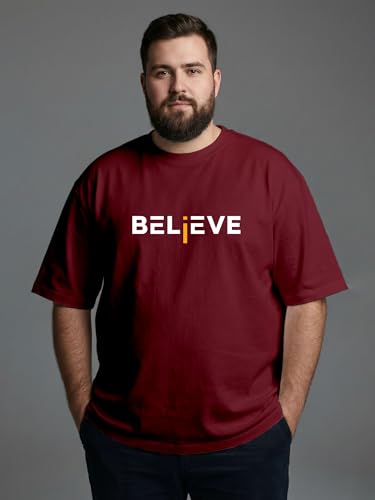 Image of XENOVAURBAN Mens Plus Size Cotton T-Shirt Combo | Combo Pack of 2 Unisex Fit Plus Size Printed Tshirts