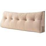 Multiusos: este versátil cabecero decorativo funciona como una almohada de apoyo. Ideal como almohada de sofá biplaza, respaldo de ventana de bahía, almohada de elevación de piernas o almohada de rodilla. Perfectamente adecuado para mejorar la comodidad mientras trabajas en un portátil, ves la televisión o juegas en la cama. Disfruta de la relajación y el apoyo en cualquier entorno