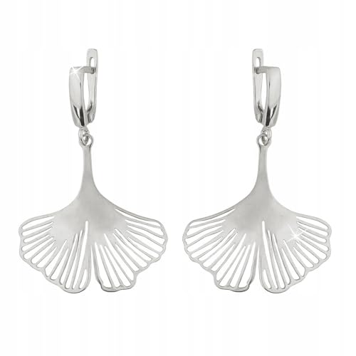Boucles d'oreilles argent 925 motif naturel poli pour femme tendance