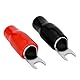 20 Stück Absperrgabel-Terminal-Verbinder 4 GA AWG Gauge, Crimp, Rot / Schwarz