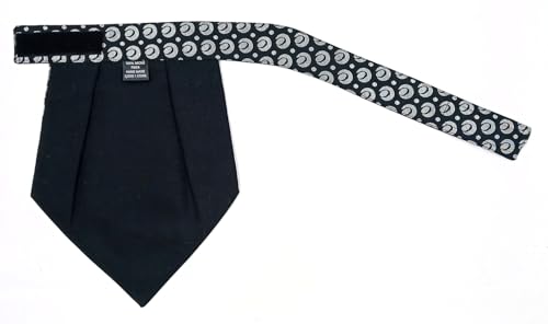 Image of formal cravat set for men with pocket square Men's Cravat Necktie, Self Design Microfiber Dark Multi color Free Size