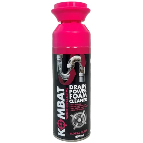 Kombat Drain Power Foam Cleaner Ocean Force Scent 450ml Chlorine-Free