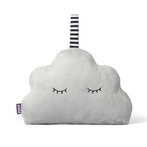 SnuzCloud Baby Sleep Aid - White Noise Machine with Night Light Sound Machine with Heartbeat Lullaby Waterfall & Pink Noise Adjustable Volume Soft & Portable Essential Baby Shower Gifts Grey