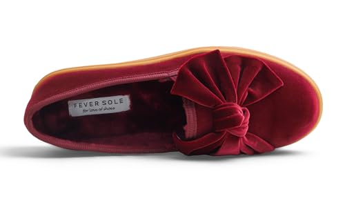 Image of FEVERSOLE Women's Casual Slip On Sneaker Fashion Bow Tie Loafer Flats
