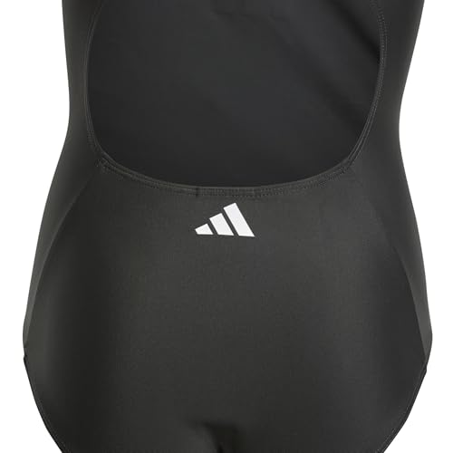 Adidas Girl's 3-Stripes Swimsuit Kids, Black/White, 14-15 Years
