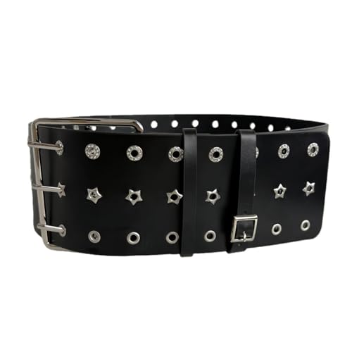 Ceinture similicuir rock et hip hop avec oeillets robustes aux finitions soignées