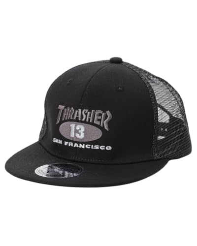 [スラッシャー] メッシュキャップ (ブランドロゴ) 帽子 NEW OVAL MESH CAP 26TH-C03 BLK/BLK FR