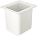 Carlisle FoodService Products CM110502 Coldmaster ABS High-Capacity Sixth-Size Food Pan, 1.70 qt. Capacity, 6-7/8 x 6-1/4 x 6-3/8", White