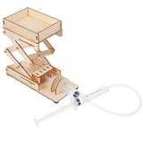 PRETYZOOM Lab Jack Science Toy Hydraulic Lifting Platform Stand Toy Adjustable Scissor Lift Educational Lab Jack Machine Model for Kids Hands-on Learning