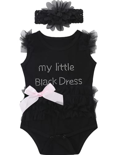 Image of COSLAND Infant Baby Girls' Lace Tutu Dress Bodysuits with Headband