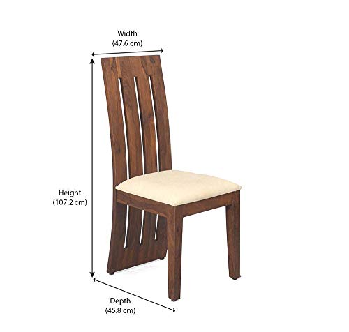 Image of Wood Delmonte Six Seater Dining Table Set (Brown), 90 cm, 178 cm, 78 cm
