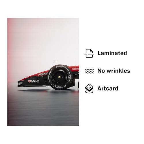 Image of Wrap & Wish Ferrari 2026 SF26 Red Formula Racing Side View Wall Split Posters Set (A3 Size, 12x18 Inch) | Pack of 3 | Vintage F1 Designs & Marvel Room Decor
