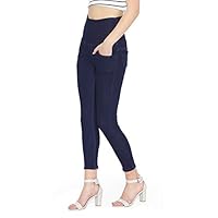 PARIS HAMILTON Women's Plus Size Tummy Tucker High Waist Jeggings Stretchable Denim Jeans (Blue, 44)