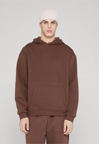 Urban Classics Fluffy Hoody, casual hoodie voor heren, oversized fit, maten S-5XL, Chocolatebrown, S - Afbeelding 5