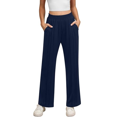 Women High Waist Casual Leg Pants Work Comfy Stretchy Business Adjustable Pleated Pant2