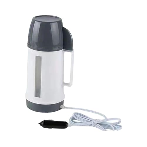 MotiveTech Hervidor Eléctrico para Coche, Resistente para Calentar Agua, Té, Café Y Leche. Hervidor de Agua para Botellas, Ideal para Viajes Al Aire Libre, 12v, Individual