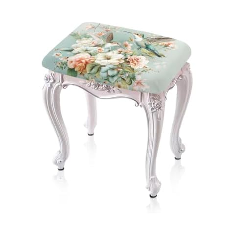 Bivxisrvo Hummingbird Bar Stool Covers Rectangle Stretch Stool Covers 2pcs, Soft Rectangle Bar Stool Covers Vanity Stool Cover, Washable Counter Stool Covers Saddle Seat Cover Slipcovers Cover