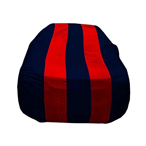Image of Auto Hub Car Cover Compatible with Hyundai Santroo Xing (Model : 2003-2015) with Mirror Pocket, Weather Proof, Triple Stitched, Santroo Xing Cover- Navy-Red