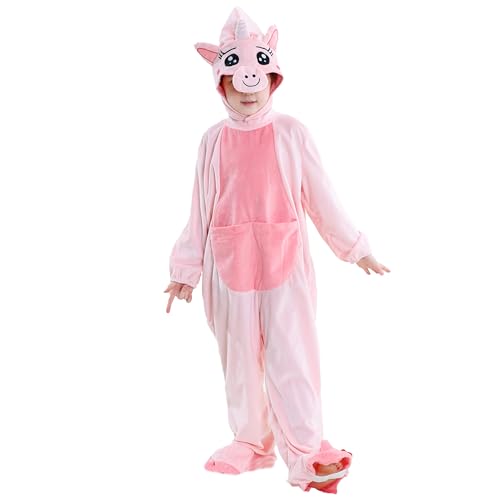 HAHASHOW Disfarces carnaval criança, disfarce animal criança 11-12 anos para o Halloween, fatos de carnaval criança minino e menina, unicórnio