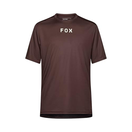 Fox Racing Ranger Maillot VTT Manches Courtes Homme Cocoa Wordmark XL, Marque de Cacao, XL