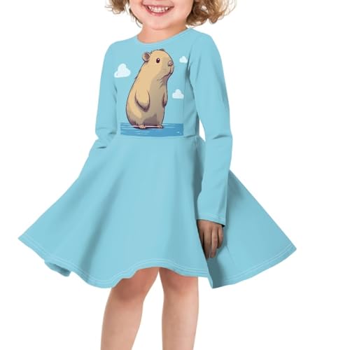 Girls Dresses Kids A-Line Swing Dress Casual Flare Skater Party Dress2