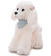 Heionia Hund Kuscheltier Teddy Hund Plüschtier mit Schal Kawaii Pudel Plüsch Stofftier Hund Hunde...