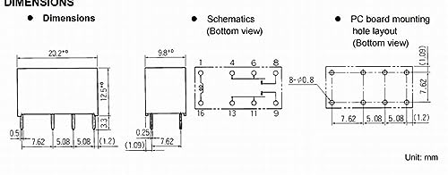 Relé G5V-2 de 8 pines y 5VDC KmoNo de alta precisión para circuitos electrónicos 2