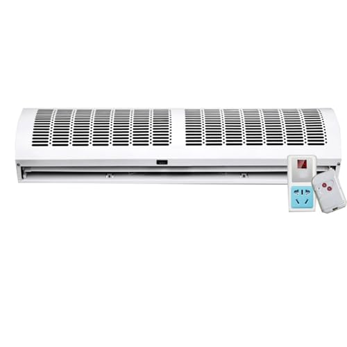 JTPMYFT Cortina de Aire silenciosa Comercial Blanca, con Control Remoto, 90, 100, 120, 150 cm, 2 ajustes de dirección del Viento(150cm(59inch))