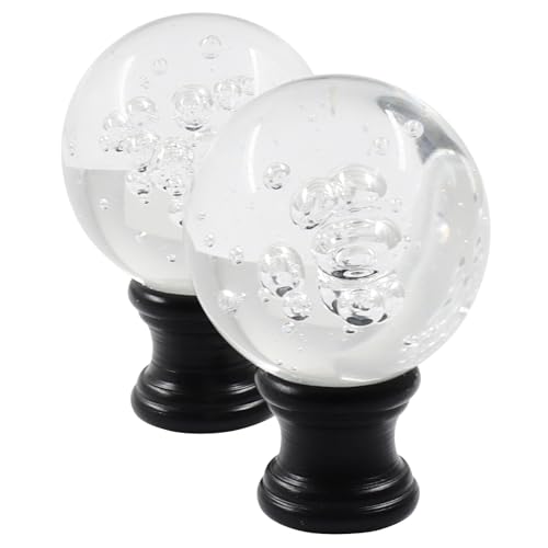 Decoración superior de lámpara con remates de cristal refinados 2