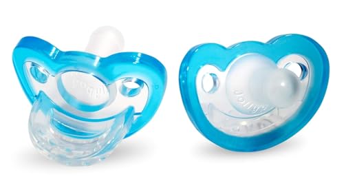 Image of RAZBABY JollyPop Baby Pacifier Plus, 3m+, Double Pack, Blue, 2 Count