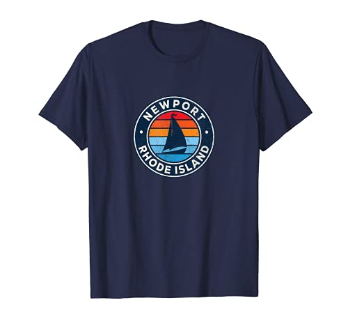 Newport Rhode Island RI Vintage Sailboat Retro 70s T-Shirt