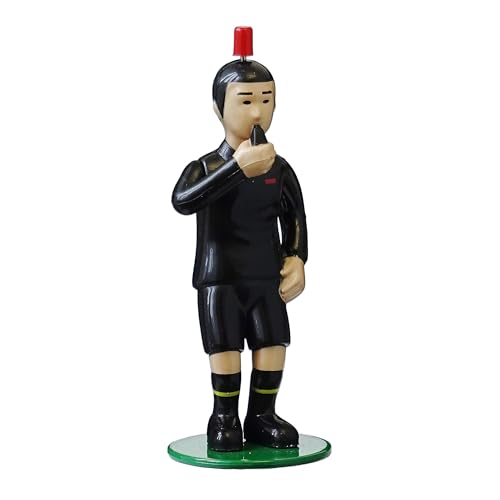 Figurine de foot miniature TIPP-KICK Arbitre maillot noir avec accessoires carton de jeu