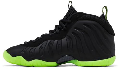 Little Posite One Grade School Basketball Shoes (Black/Volt) (HF0977-001, Black/Green)4