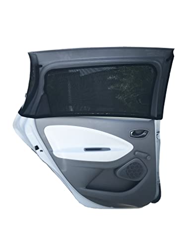 Ezimoov - Pare-Soleil Voiture Chaussette pour Enfants, Lots de 2 Protections Enfilage Facile sur Les Portes Arrières - Protège de la Chaleur des UV des Insectes - Eco-Friendly Emballage Recyclable Cover