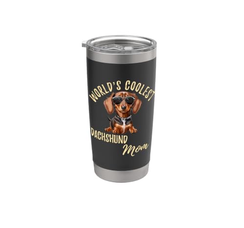 El perro salchicha más guay del mundo, mamá, divertido, Weiner Dog, Doxie Granddog Vaso térmico de acero inoxidable de doble pared