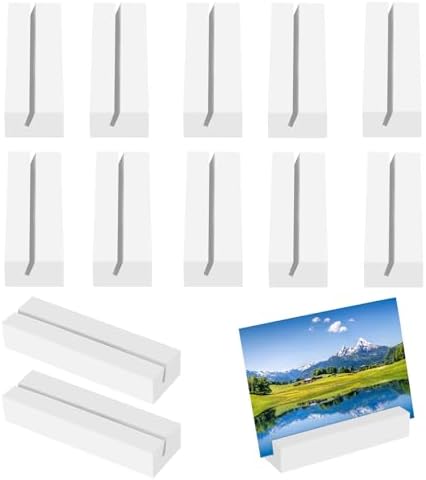 12 Stück Fotohalter Mit Klammern - Kreative Tischkartenhalter Aus Holz Für Hochzeiten Und Partys