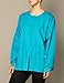 Cherokee Women's Snap Front Warm Up Jacket, Teal Blue, Small