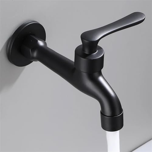 Robinet de jardin noir mural pour optimiser votre espace buanderie