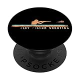 Escopeta Skeet Trampa Arcilla Paloma Disparo Retro Vintage Clay PopSockets PopGrip Intercambiable