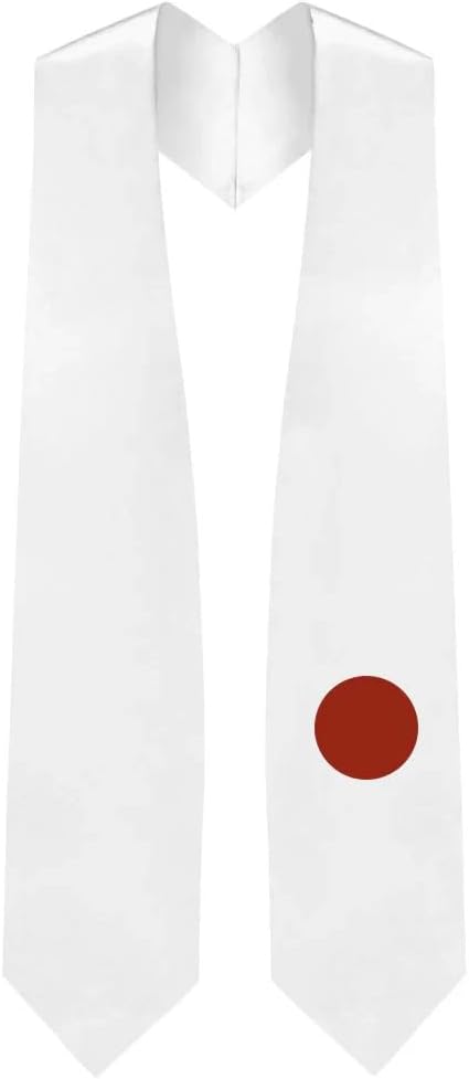 CLERKMANS Flag Graduation Stole - Length & Width Fits All Body Types - Study Abroad International Stole