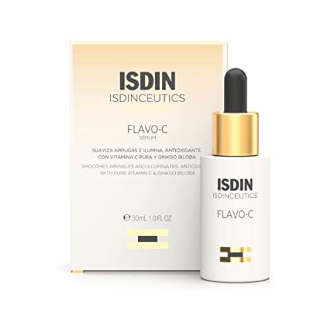 ISDIN Flavo-C Vitamin C and Antioxidant Anti-Aging Benefits Serum, Increases Skin Brightness, Elasticity and Texture, 1 Fl. Oz Cover