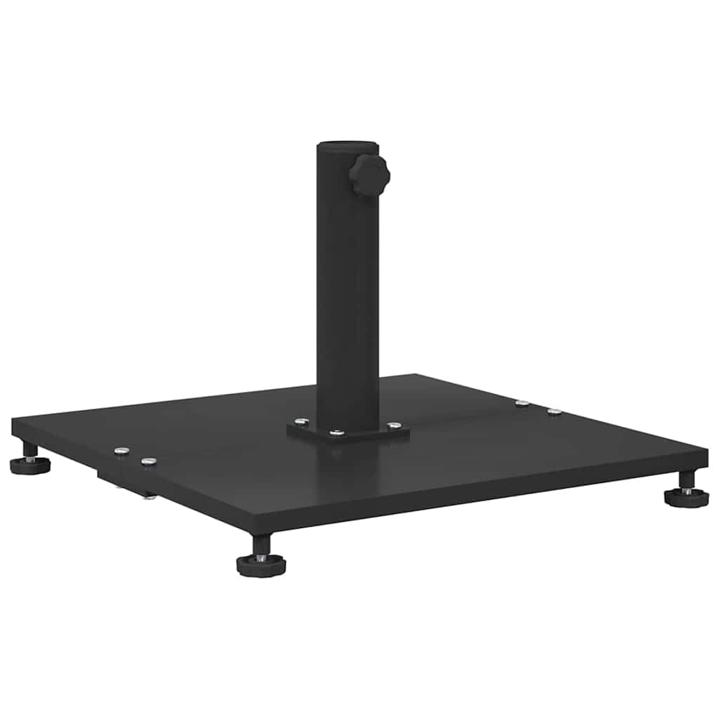 Supporto per ombrellone quadrato 45 x 45 x 31 cm, stabile base per ombrellone in acciaio con ruote, base pesante per ombrelloni in terrazza e giardino